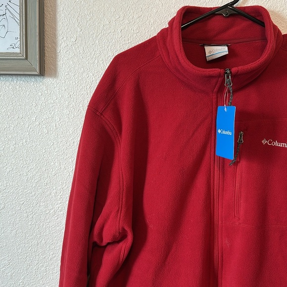 Columbia Fill Zip Fleece Jacket with Zippered Side and Chest Pockets Size XXL - Picture 2 of 12